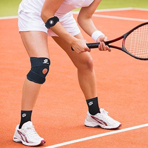 Sleeve Stars Knee Support Brace with Neoprene Compression Stabilizer, Open Patella & Adjustable Straps for Basketball, Arthritis, Running and Hiking