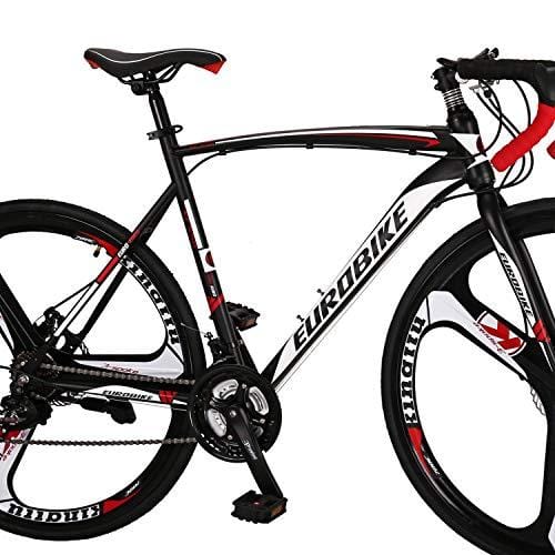Eurobike Road Bike 700C Wheels 21 Speed Disc Brake Bicycle 54cm/Medium Frame Size (3 Spoke mag Wheel)