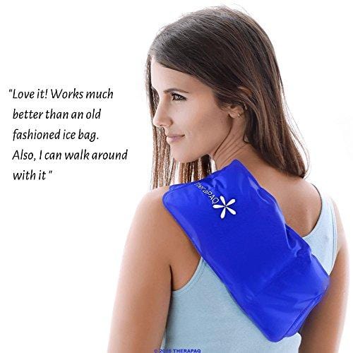 Pain Relief Flexible Ice Pack for Injuries by TheraPAQ | Hot & Cold Therapy Reusable Gel Pack/Heat Wrap - Great for Back, Waist, Shoulder, Neck, Ankle, Knee and Hip (Large Pack:14" X 6")