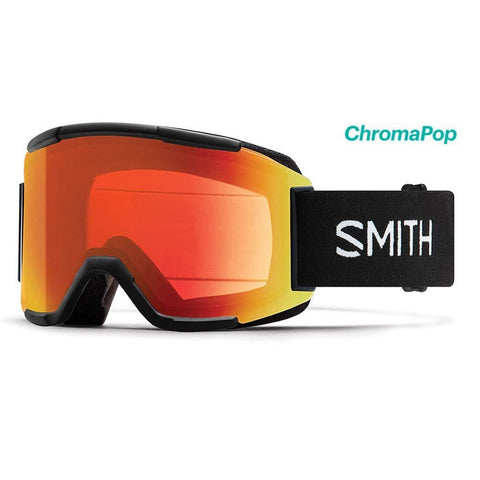 Smith Optics Squad Adult Snow Goggles - Black/Chromapop Sun Red Mirror/One Size