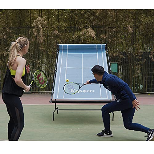 Ksports Tennis Rebounder Net Blue - Rebound Wall for Racket Sports - for Pickleball Padel Squash Racquetball Table Tennis -Portable Backboard for Indoor & Outdoor Training with Carry Bag