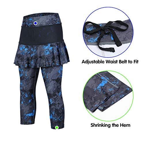 ANIVIVO Women Tennis Legging, Skirted Capri Leggings Tennis Pants for Women& Sports Capri Skirted Leggings Women Tennis Clothings(Darkblue,M) [product _type] ANIVIVO - Ultra Pickleball - The Pickleball Paddle MegaStore