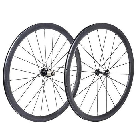 bikewish Bicycle Road Racing Wheels 700c Carbon Clincher Wheelset with 38mm UD Matte