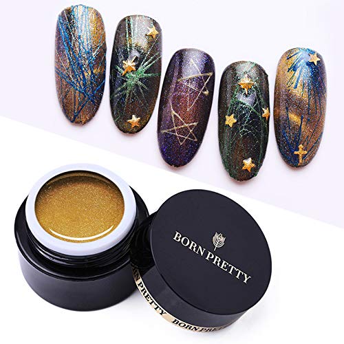 BORN PRETTY 10 Boxes Glittery Drawing Gel Polish Nail Art Pull Line Gel Thick Elastic Paint Gel 5ml/box