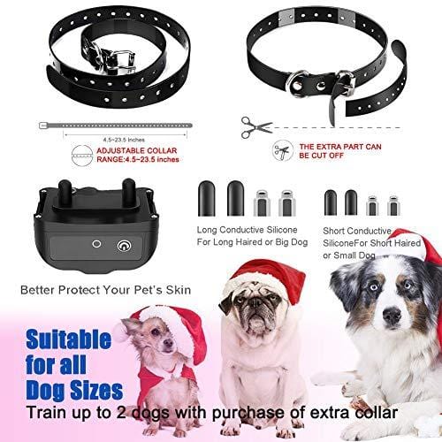 Shock Collar for Dogs, Dog Shock Collar with Remote 1600ft Range, IP67 Waterproof Rechargeable Dog Training Collar Beep Vibrate and Shock collar for Large Dogs and Small Dogs