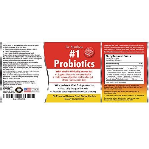 Best Probiotics for Women Men & Teens. Lactobacillus Rhamnosus, Plantarum, Gasseri & Reuteri. 15 Strains, 15 Billion. IBS, Gas and Bloating Relief. Digestive Support, Immune System Booster.