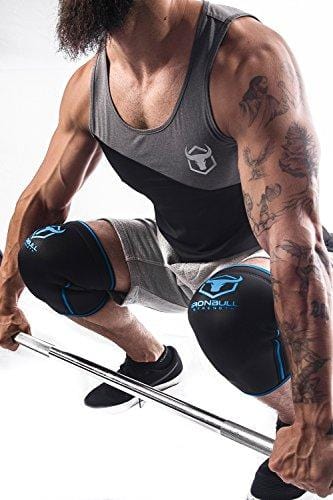 Knee Sleeves 7mm (1 Pair) - High Performance Knee Sleeve Support For Weight Lifting, Cross Training & Powerlifting - Best Knee Wraps & Straps Compression - For Men and Women (Black/Blue, X-Large)