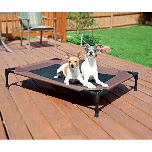 K&H Pet Products Original Dog Cot, Elevated Pet Bed, Chocolate/Mesh, Large