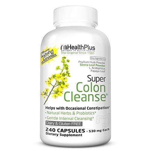 Health Plus Super Colon Cleanse: 10-Day Cleanse -Detox |  6 Cleanses, 240 Capsules