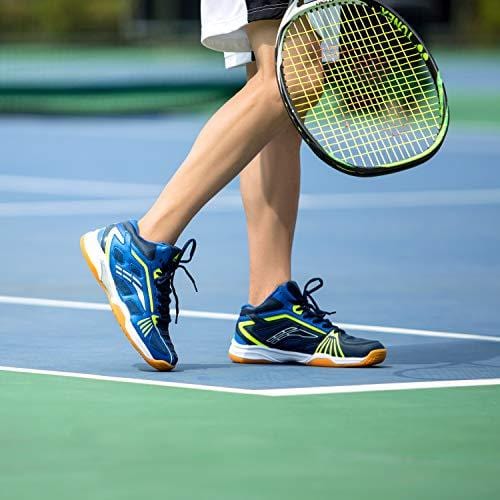 Mishansha Badminton Shoes for Men Non Slip Indoor Court Volleyball Tennis Sneakers Safety Training Shoe Blue