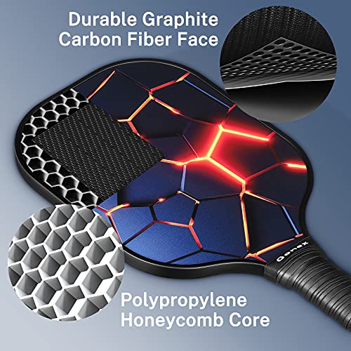 Gonex Pickleball Paddles Set of 4 Graphite Pickleball Set Lightweight Pickleball Racket, 4 Pickleball Paddles and 4 Balls Including Portable Carry Bag