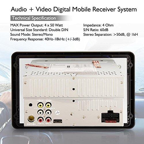 Pyle Double DIN In Dash Car Stereo Head Unit - Wall Mount RV Audio Video Receiver System with Radio, Bluetooth, CD DVD Player, MP3, USB - Includes Remote Control, Power and Wiring Harness - PLRVST400