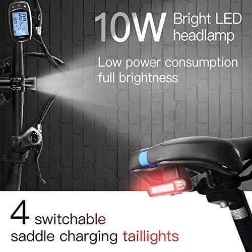 Reibok Ebike New City Travel Electric Bicycle 26 inch Shimano 7 Speed Electric Mountain Bike E-Bike 36V 10.4Ah Lithium Battery 350W Adult Assisted Ebike (Gray)