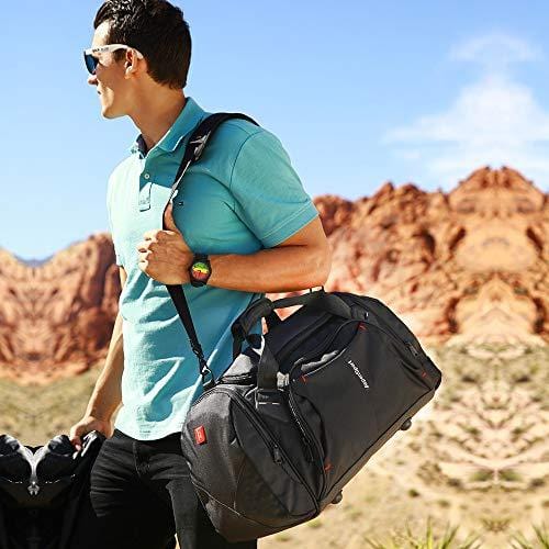 ASPENSPORT Duffel Bag for Travel Sport Gym Water Resistant Carry on 40 L Black