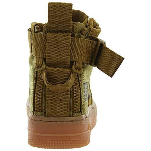Nike Kids SF AF1 Mid Basketball Shoe (GS) (5 M US Big Kid, Desert Moss)