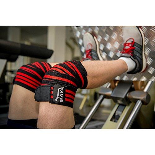 Knee Wraps for Cross Training WODs,Gym Workout,Weightlifting,Fitness & Powerlifting– Pair- Best Knee Straps for Squats -for Men & Women- 72"-Compression and Elastic Support by Mava8482;