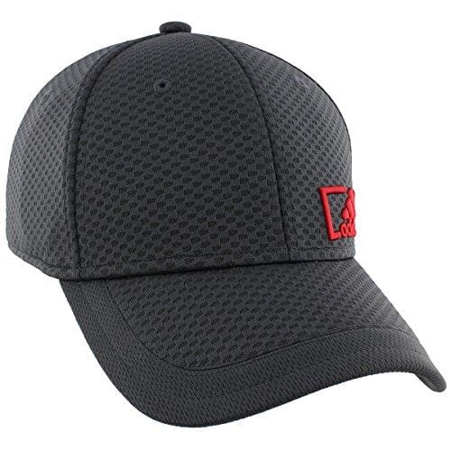 adidas Men's Amplifier Stretch Fit Structured Cap, Night Grey/Scarlet, Large/X-Large [product _type] adidas - Ultra Pickleball - The Pickleball Paddle MegaStore