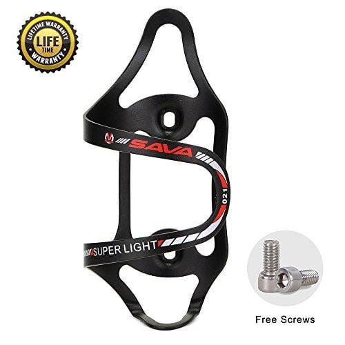 SAVADECK Bicycle Lightweight Aluminum Water Bottle Cage Alloy Bike Bottle Holder Bike Accessories (Red)