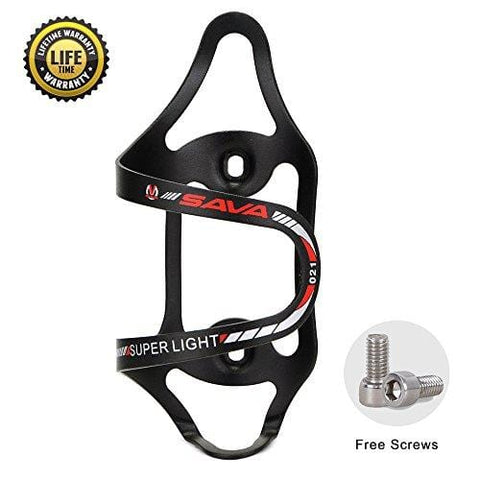 SAVADECK Bicycle Lightweight Aluminum Water Bottle Cage Alloy Bike Bottle Holder Bike Accessories (Red)
