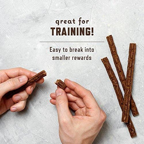 Rocco & Roxie - Jerky Dog Treats Made in USA - Slow Roasted Snacks for Dogs - Natural Grain Free Pet Treat Soft Chews - Delicious, Tender and Healthy 6" Jerkey Sticks - All USDA Inspected Beef - Dig