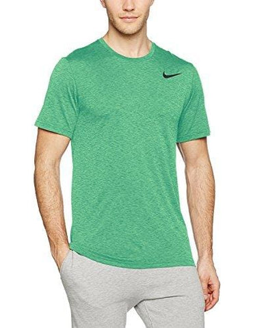 Nike Men's Breathe Short-Sleeved Training Top T-Shirt (Small, Tourmaline/Stadium Green/Black)