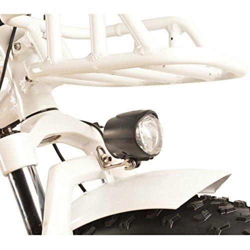 DJ Folding Bike 750W 48V 13Ah Power Electric Bicycle, UL 2849, Pearl White, LED Bike Light, Suspension Fork and Shimano Gear,