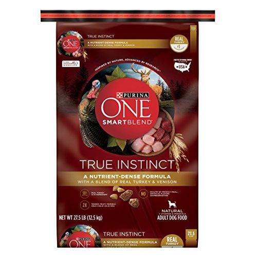 Purina ONE High Protein Natural Dry Dog Food; SmartBlend True Instinct With Real Turkey & Venison - 27.5 lb. Bag