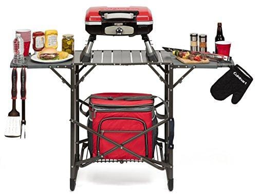 Cuisinart CGG-180T Petit Gourmet Portable Tabletop Gas Grill, Red