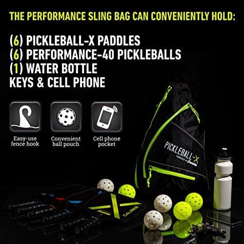 Franklin Sports Pickleball Sling Bag – Official Pickleball Bag of The U.S. Open Pickleball Championships – Adjustable – Black/Optic [product _type] Franklin Sports - Ultra Pickleball - The Pickleball Paddle MegaStore