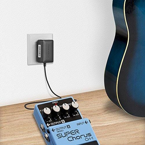 IBERLS 9V AC to DC Adapter for BOSS Guitar Effects Pedal DS-1 RC-1 RC-3 RC-30 TU-3 SD-1 RV-5 RV-6 DD-3 DD-7 DD-20 ME-50 GT-10 HM-2, Replacement Boss PSA-120S Power Supply(10 feet of power cable)
