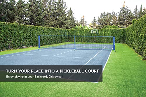 Pickleball Nets Portable Outdoor Portable Pickleball Net Regulation Size Equipment Lightweight Sturdy Interlocking Metal Posts with Carrying Bag for Indoor Outdoor Pickle Ball Game Court 22ft