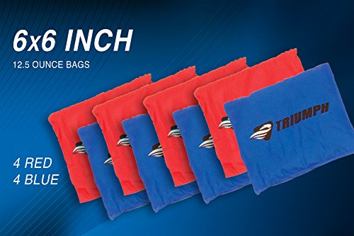 Triumph Premium 2x3 Cornhole Set - Includes 2 Portable Boards and 8 12.5 Ounce Cornhole Bags