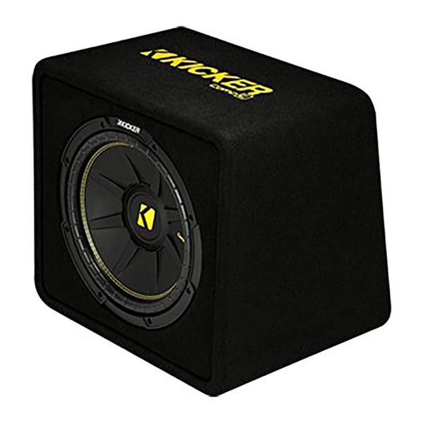 Kicker 44VCWC124 12" 600W Loaded Car Subwoofer + Enclosure + 1100W Amp + Amp Kit