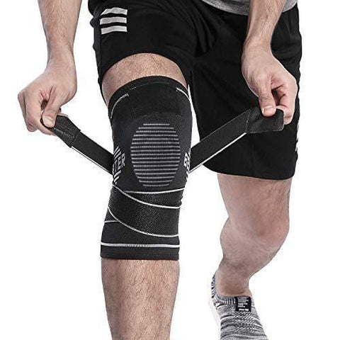 BERTER Knee Brace for Men Women - Compression Sleeve Non-Slip for Running, Hiking, Soccer, Basketball for Meniscus Tear Arthritis ACL Single Wrap (Silicone Gel, X-Large)