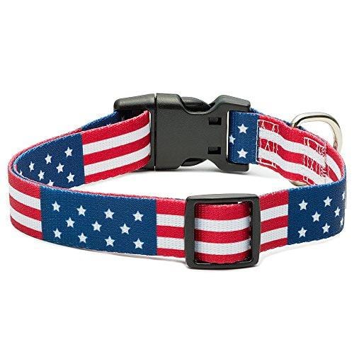 American Flag Dog Collar in 5 Different Sizes Classic (Large)