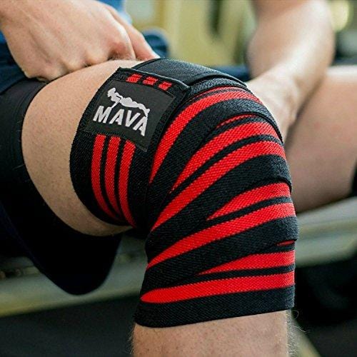 Knee Wraps for Cross Training WODs,Gym Workout,Weightlifting,Fitness & Powerlifting– Pair- Best Knee Straps for Squats -for Men & Women- 72"-Compression and Elastic Support by Mava8482;