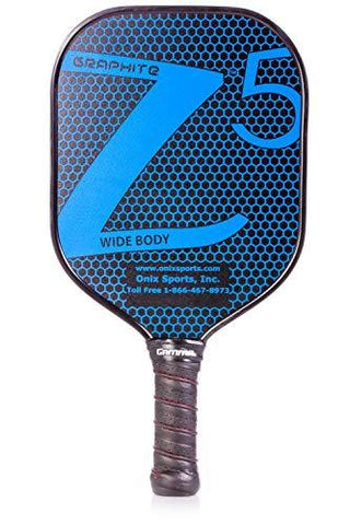 Onix Graphite Z5 Pickleball Paddle with Onix branded grip + Free Overgrip (Babolat Pro Tour) (Blue)