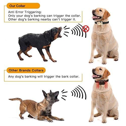 Dog Bark Collar, Waterproof Dog Training Collar, 3 Stop Anti Barking Modes [Beep, Vibration, and Shock], Anti Bark Collar Rechargeable for Small/Medium/Large Dogs
