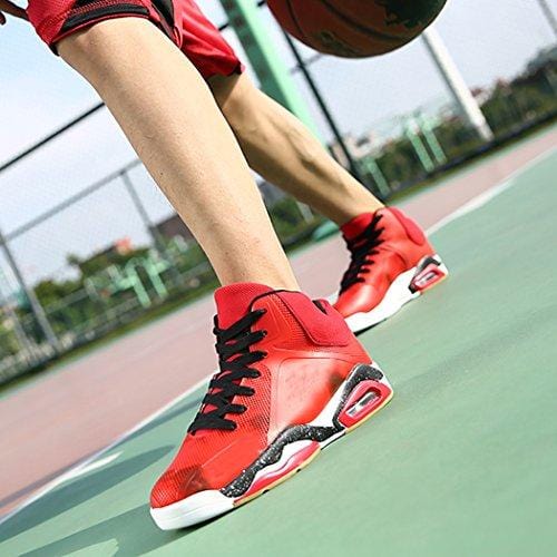 No.66 TOWN Men's Air Shock Absorption Running Tennis Shoes Sneaker Basketball Shoes Size 9.5 Red