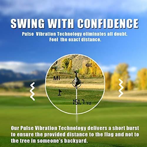 PEAKPULSE 6Pro Slope Golf Rangefinder, Golf Laser Range Finder with Slope Compensation, Flag Acquisition Technology, Pulse Vibration and Fast Focus System, Perfect for Golfers of All Abilities.