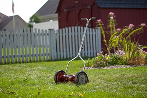 American Lawn Mower Company 1304-14 14-Inch 5-Blade Push Reel Lawn Mower, Red