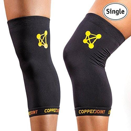 CopperJoint Copper-Infused Compression Knee Sleeve, Promotes Increased Blood Flow to The Knee While Supporting Tendons & Ligaments for All Lifestyles, Single Sleeve (Medium)