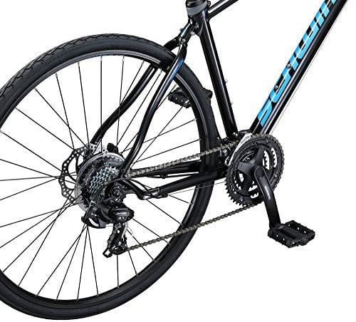 Schwinn Vantage F3 700c Sport Hybrid Road Bike with Flat Bar and Disc Brakes, 60cm/Extra Large Frame, Black