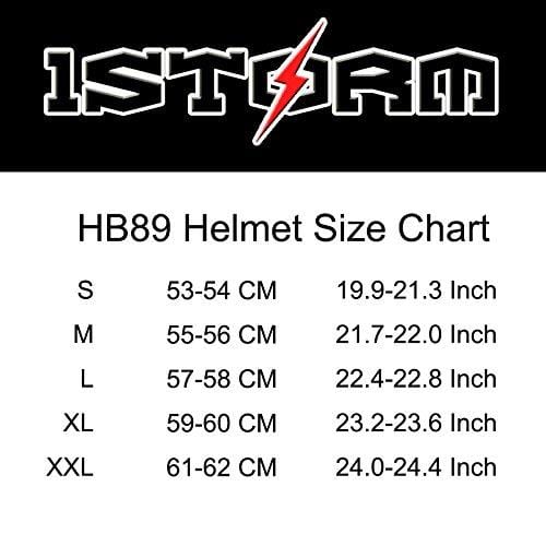 1Storm Motorcycle Modular Full Face Helmet Flip up Dual Visor Sun Shield: HB89 Matt Black; Size M (55-56 CM,21.7/22.0 Inch)