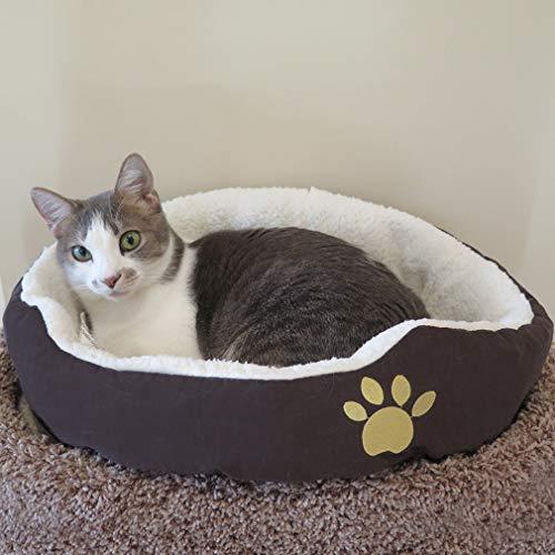 Evelots Soft Pet Bed,For Cats & Dogs, 17"D x 5"H, Brown