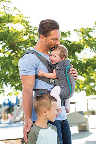 Infantino Carry On Baby Carrier with 6 Pockets for Diapers, Wipes, Pacifier, Phone & Keys and Ergonomic Seat