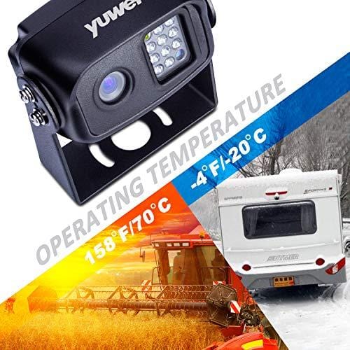 Wireless Backup Camera System, IP69K Waterproof Wireless Rear View Camera + 5'' LCD Wireless Reversing Monitor for Trailer, RV, Trucks, Horse-Trailer, School Bus, Farm Machine,etc