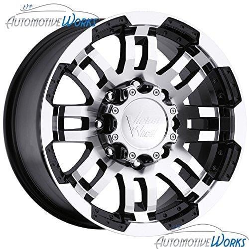 Vision Warrior 375 Gloss Black Machined Face Wheel (16x8"/6x139.7mm) - Ultra Pickleball