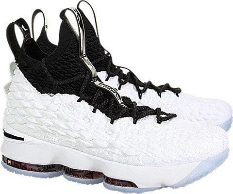 Nike Kids' Grade School Lebron 15 Basketball Shoes (6, White/Black/Red)