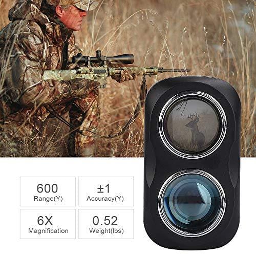 WOSPORTS Golf Rangefinder 6X Golf Laser Rangefinder Flag Lock with Vibration Continuous Scan Speed for Golf Scope 600 Yards